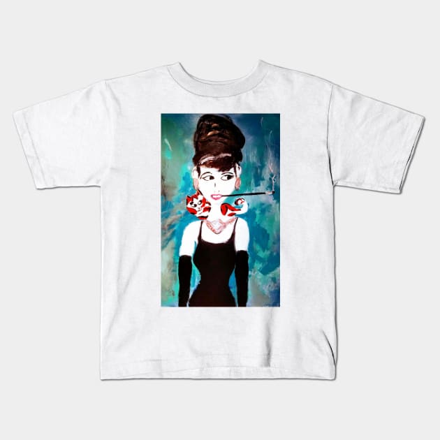 Breakfast at Tiffany's Kids T-Shirt by scoop16